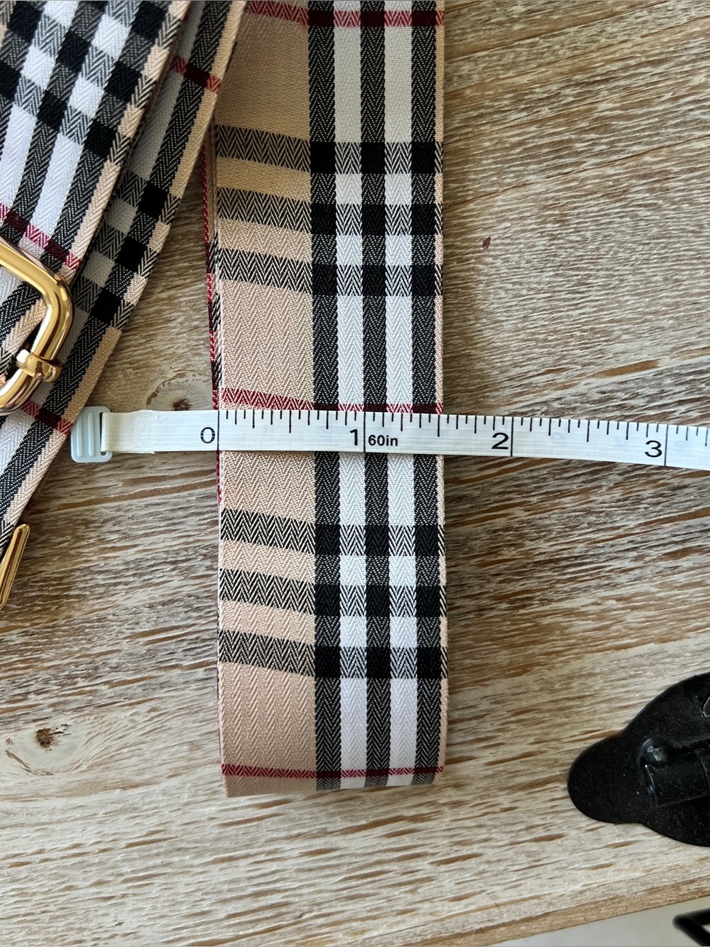 Tartan Check Print Fabric Purse Strap Replacement - Picture 3 of 5